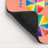 Kleurrijk lolly-patroon muismat (Hoek)