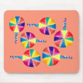 Kleurrijk lolly-patroon muismat (Voorkant)