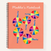 Kleurrijk lolly-patroon notitieboek (Voorkant)