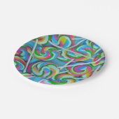 Kleurrijk lolly-patroon papieren bordje (Gekanteld)