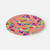 Kleurrijk lolly-patroon papieren bordje (Gekanteld)