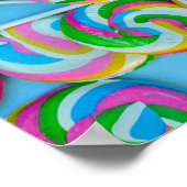 Kleurrijk lolly-patroon poster (Hoek)