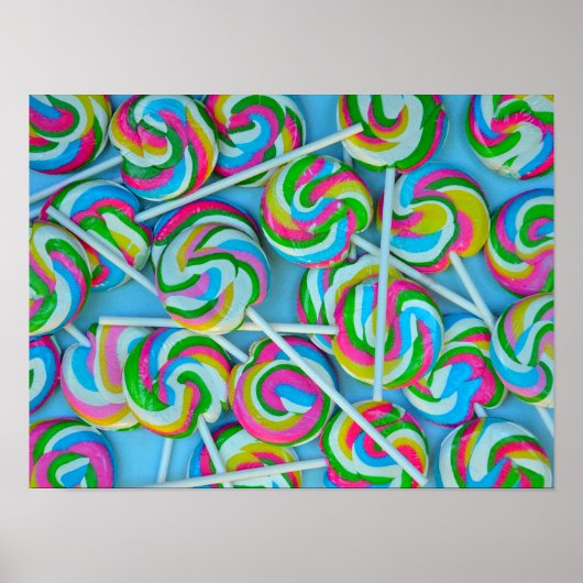Kleurrijk lolly-patroon poster (Voorkant)