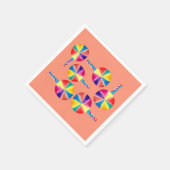 Kleurrijk lolly patroon servet (Hoek)