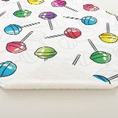 Kleurrijk lolly-patroon sherpa deken (3/4)