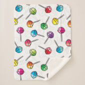 Kleurrijk lolly-patroon sherpa deken (Voorkant)