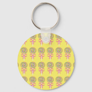 Kleurrijk lolly-patroon sleutelhanger