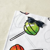 Kleurrijk lolly-patroon strandlaken (In situ)