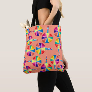 Kleurrijk lolly-patroon tote bag
