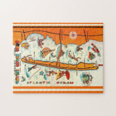 Kleurrijk Long Beach Island 11x14 kaart  Legpuzzel (Horizontaal)