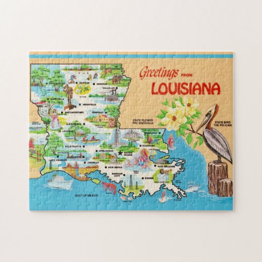  kleurrijk Louisiana Legpuzzel (Horizontaal)