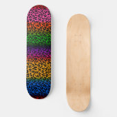 Kleurrijk Luipaard Dierprintontwerp Persoonlijk Skateboard (Voorkant)