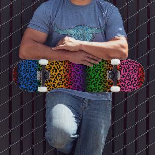 Kleurrijk Luipaard Dierprintontwerp  Persoonlijk Skateboard