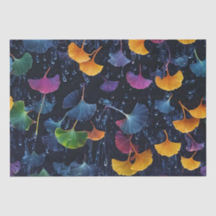 Kleurrijk Luminogram Ginkgo Bladeren Decoupage / Tissuepapier