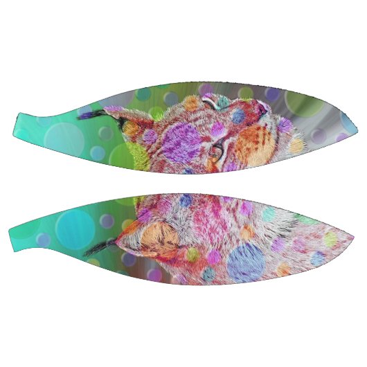 Kleurrijk Lynx portret, abstracte kunst Basketbal (Panelen)