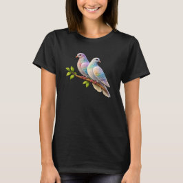 Kleurrijk Maatwerk T-Shirt Voor Vrouwen met Duif