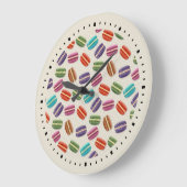 Kleurrijk Macarons Patroon met poolpunten Grote Klok (Hoek)