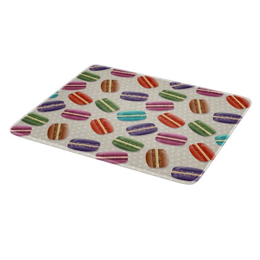 Kleurrijk macarons patroon snijplank (Hoek)