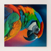 Kleurrijk Macaw Parrot Bird Painvas Afdrukken Legpuzzel (Horizontaal)