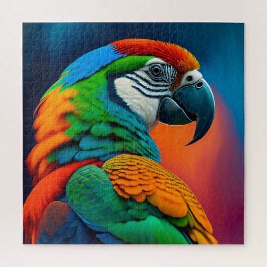 Kleurrijk Macaw Parrot Bird Painvas Afdrukken Legpuzzel (Verticaal)