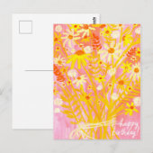 Kleurrijk Madeliefjes Boeket Herfst Kleurrijke Ver Briefkaart (Voorkant / Achterkant)