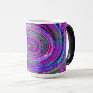 Kleurrijk Magenta Spiraal Retro Abstract Ontwerp Magische Mok