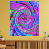 Kleurrijk magenta wervelkolom Abstract ontwerp Canvas Afdruk (Insitu (Woonkamer))