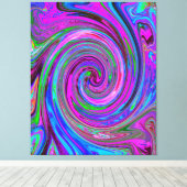 Kleurrijk magenta wervelkolom Abstract ontwerp Canvas Afdruk (Insitu (Houten vloer))