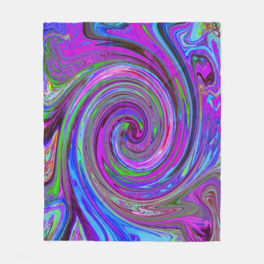 Kleurrijk magenta wervelkolom Abstract ontwerp Fleece Deken (Voorkant)