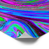 Kleurrijk magenta wervelkolom Abstract ontwerp Poster (Hoek)