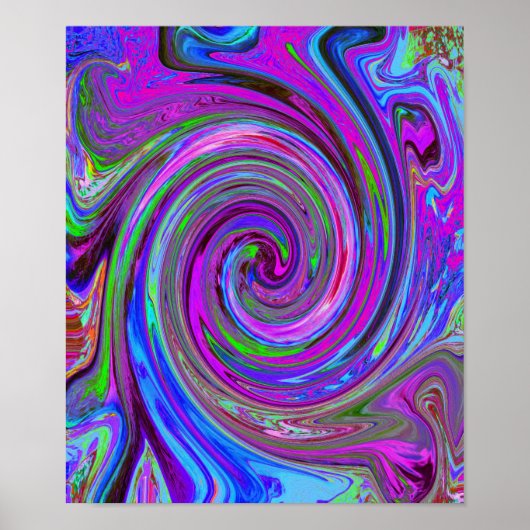 Kleurrijk magenta wervelkolom Abstract ontwerp Poster (Voorkant)