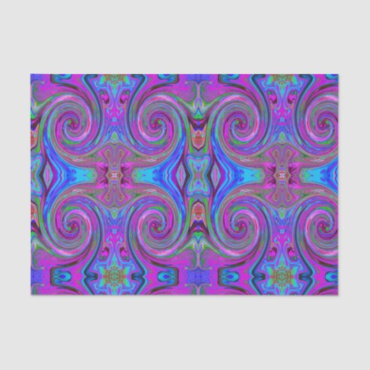 Kleurrijk magenta wervelkolom Abstract ontwerp Tissuepapier (Voorkant)