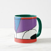 Kleurrijk Man Abstract Mok (Voorkant rechts)