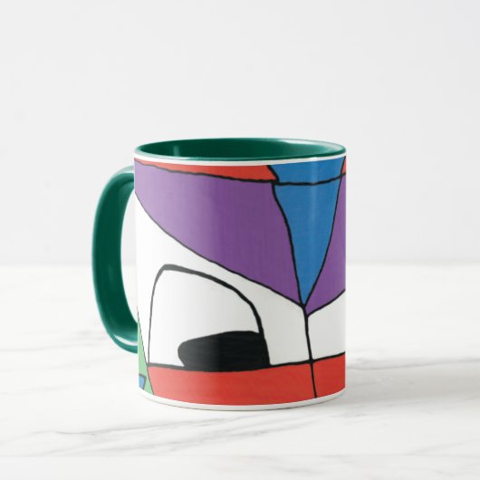 Kleurrijk Man Abstract Mok (Voorkant links)