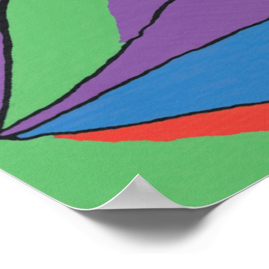 Kleurrijk Man Abstract Poster (Hoek)