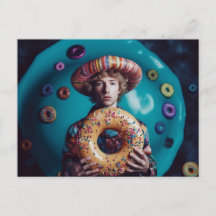 Kleurrijk Man met een donut