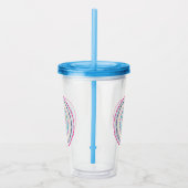 kleurrijk mandala acryl drinkbeker (Rechts)