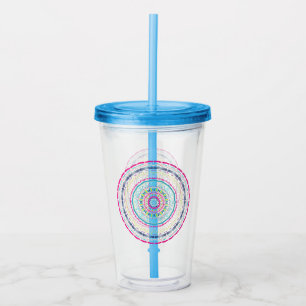 kleurrijk mandala acryl drinkbeker