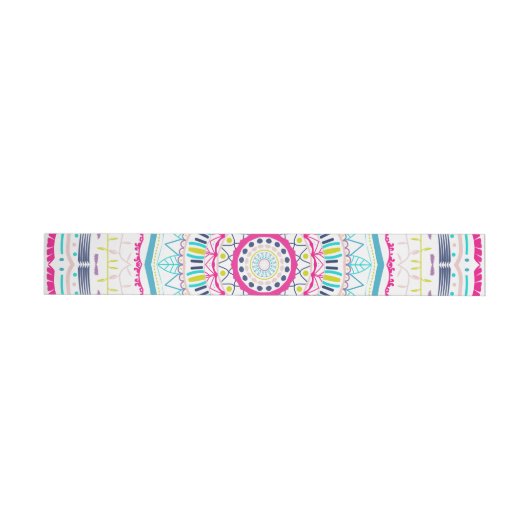 kleurrijk mandala adreslabel wikkel (Individueel)