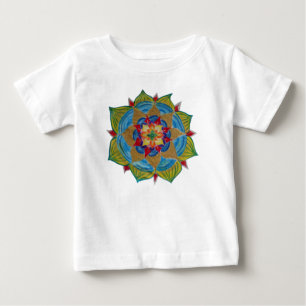 Kleurrijk Mandala Baby Fine Jersey T-shirt