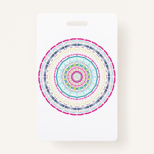 kleurrijk mandala badge (Voorkant)