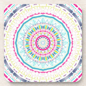 kleurrijk mandala bier onderzetter (Voorkant)