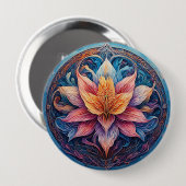 Kleurrijk Mandala Bloemontwerp Ronde Button 4,0 Cm (Voorkant /achterkant)