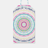 kleurrijk mandala cadeaulabel (Achterkant)