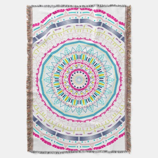 kleurrijk mandala deken (Voorkant Verticaal)