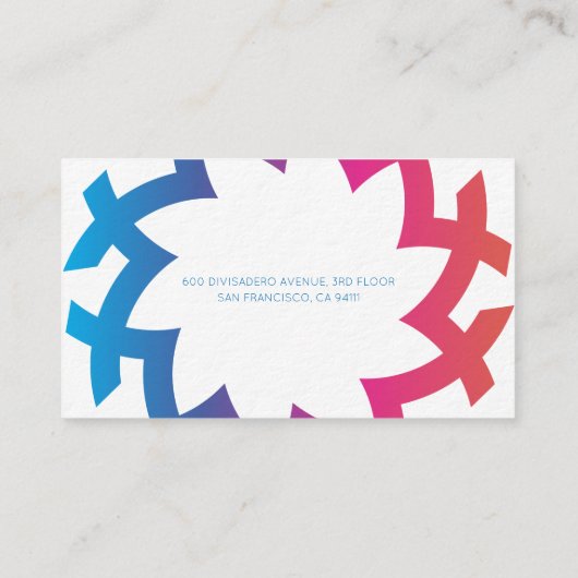 Kleurrijk Mandala Design Visitekaartje (Achterkant)