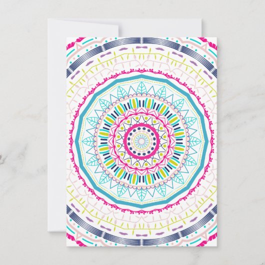 kleurrijk mandala feestdagenkaart (Voorkant)