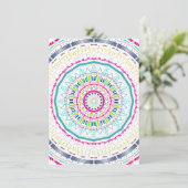 kleurrijk mandala feestdagenkaart (Staand voorkant)