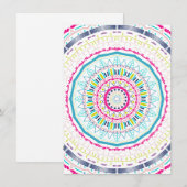 kleurrijk mandala feestdagenkaart (Voorkant / Achterkant)