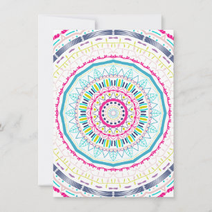 kleurrijk mandala feestdagenkaart